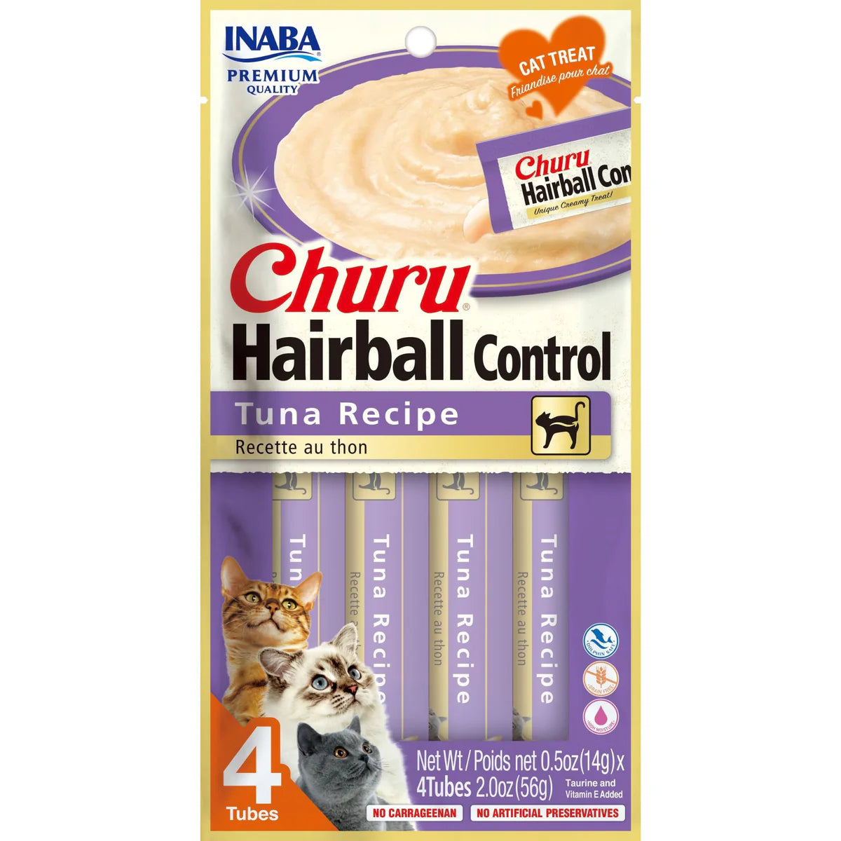 Inaba Churu Hairball Control Cat Treats – 24 Tubes