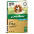 Advantage Flea Treatment for Dogs 4kg–10kg (4 x 1.0ml Tubes)