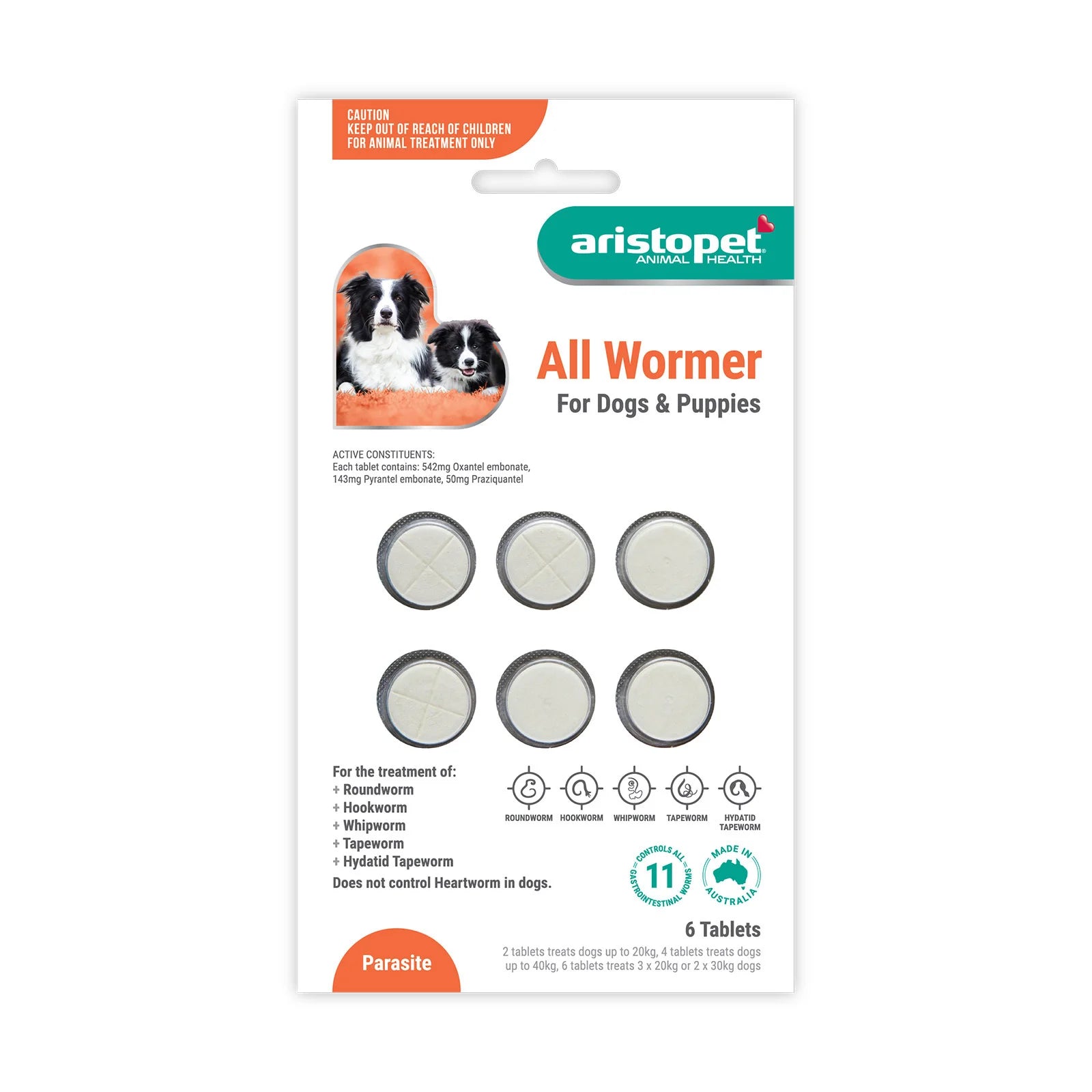 Aristopet All Wormer for Dogs & Puppies (4 Tablets)
