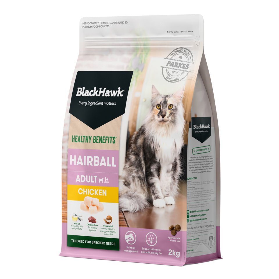 Black Hawk Adult Cat Healthy Benefits – Hairball Chicken