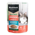 Black Hawk Pouches – Adult Cat – Healthy Benefits Indoor Chicken & Whitefish in Gravy