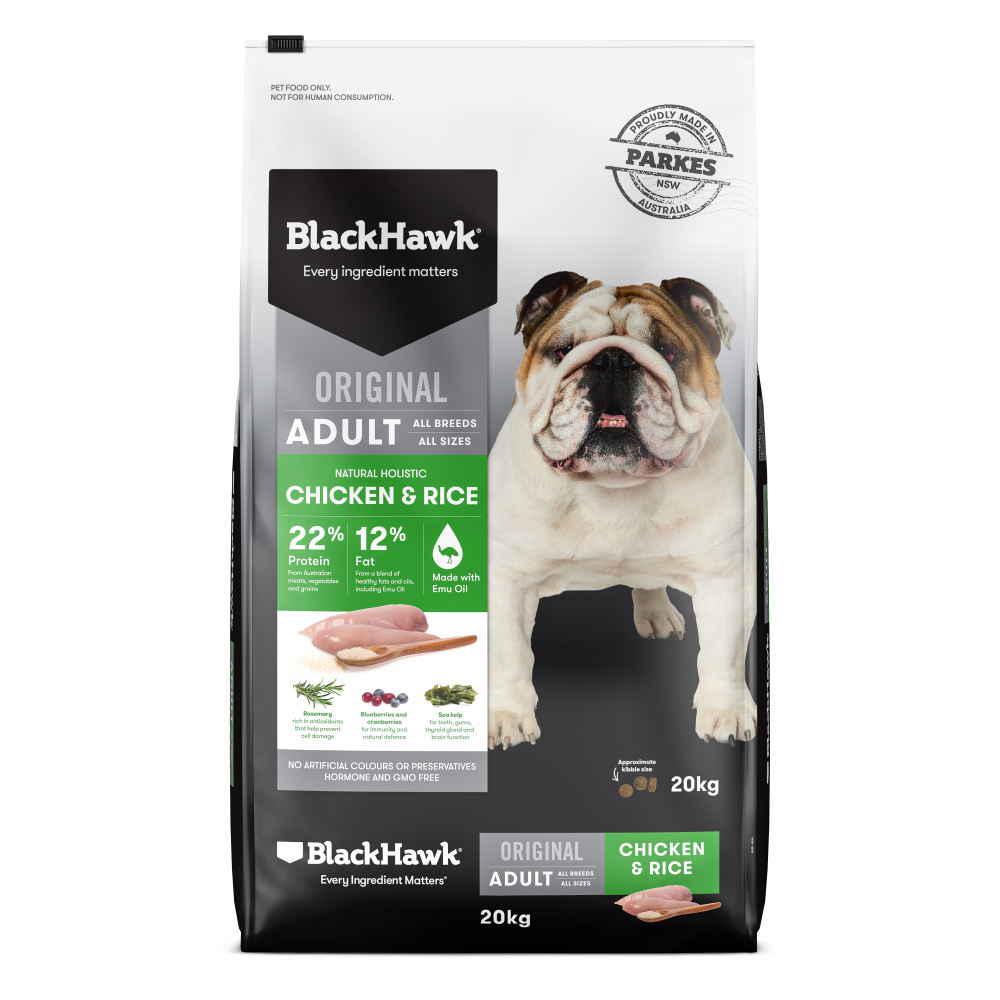 Black Hawk Chicken & Rice Dry Dog Food 20kg