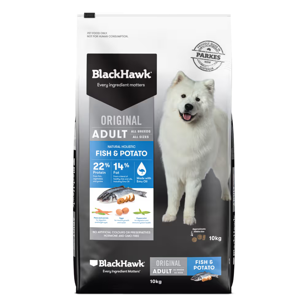 Black Hawk Fish & Potato Dry Dog Food 10kg