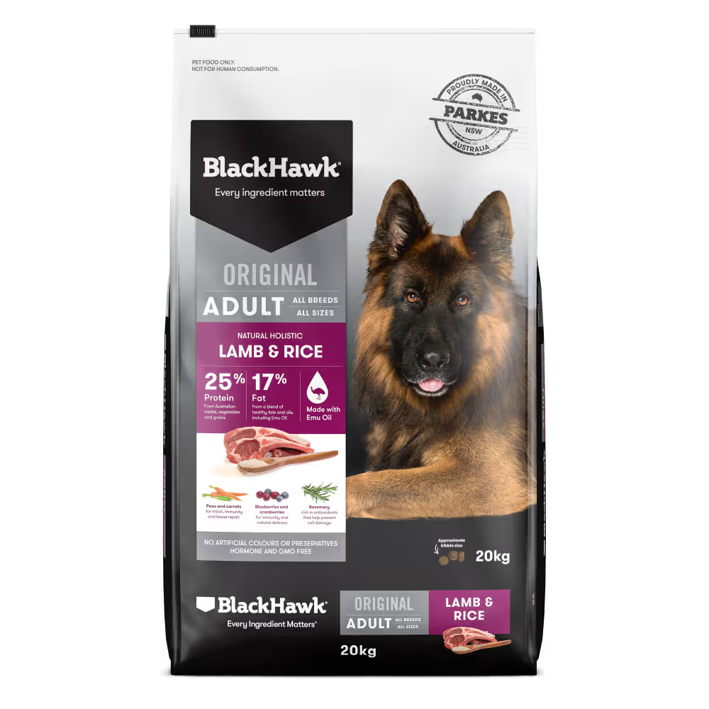 Black Hawk Lamb & Rice Dry Dog Food 20kg