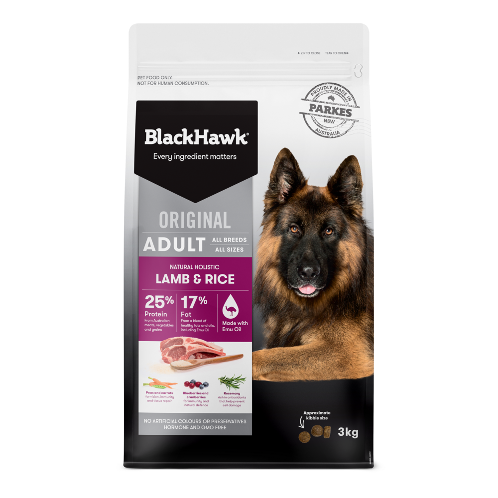 Black Hawk Lamb & Rice Dry Dog Food 3kg