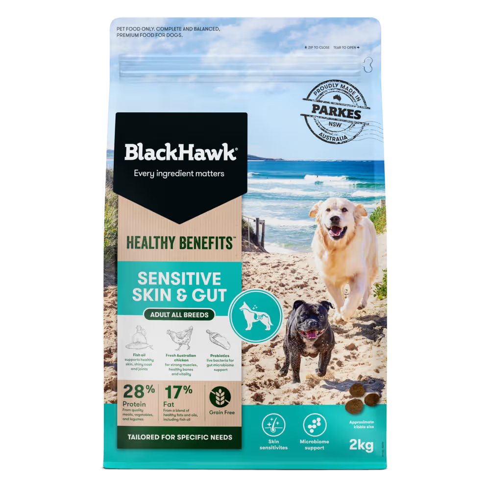 Black Hawk Healthy Benefits Skin & Gut Dry Dog Food 2kg