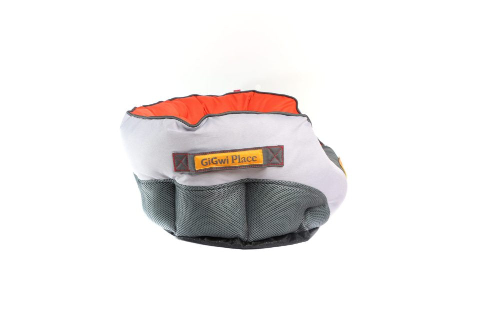 GiGwi Canvas Round Bed - Red/Orange