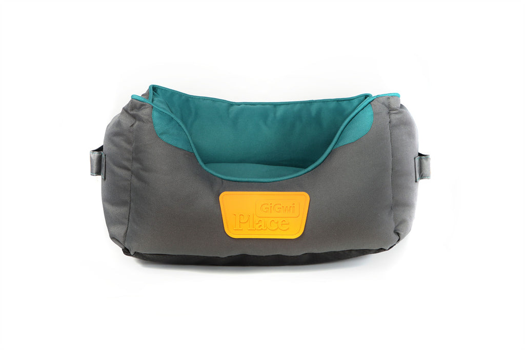 GiGwi Bolster Bed - Green/Grey - Large