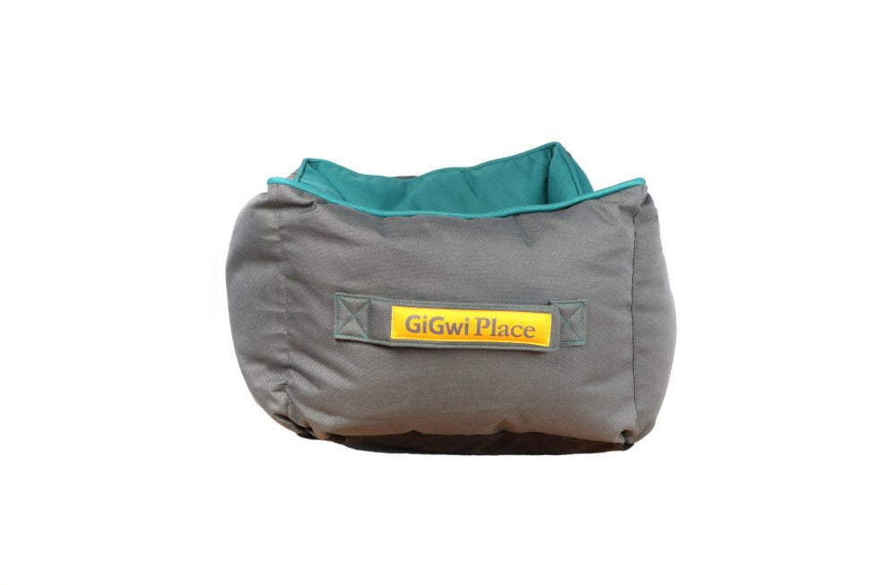 GiGwi Bolster Bed - Green/Grey - Large