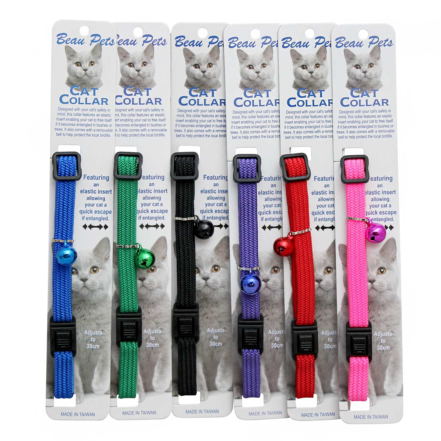 Beau Pets Cat Collar - Nylon Elastic - 10mm x 30cm