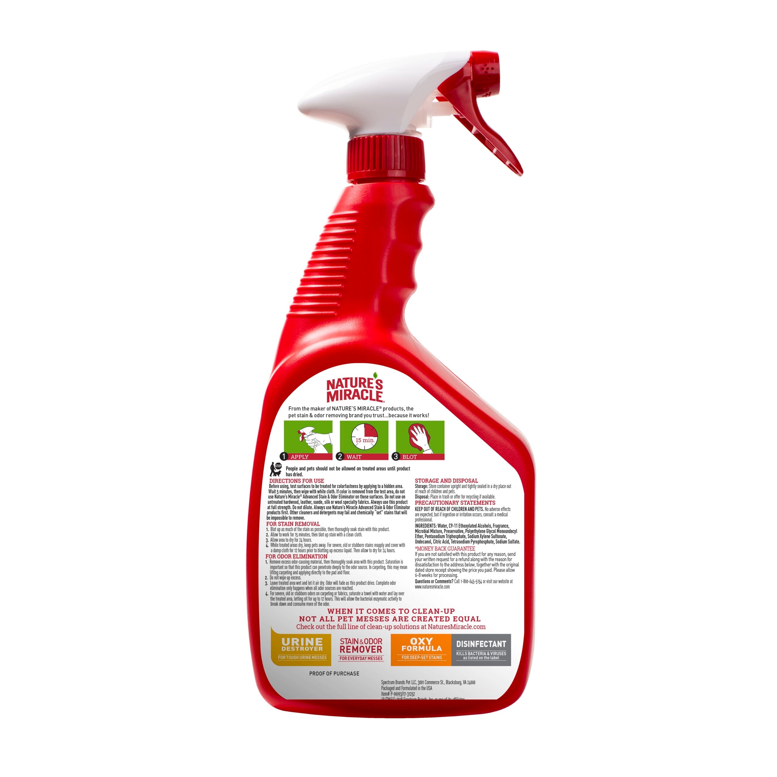 Nature's Miracle – Advanced Stain & Odour Eliminator (Cat)