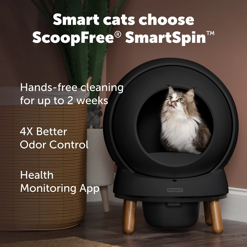 PetSafe ScoopFree SmartSpin Self-Cleaning Litter Box - Black