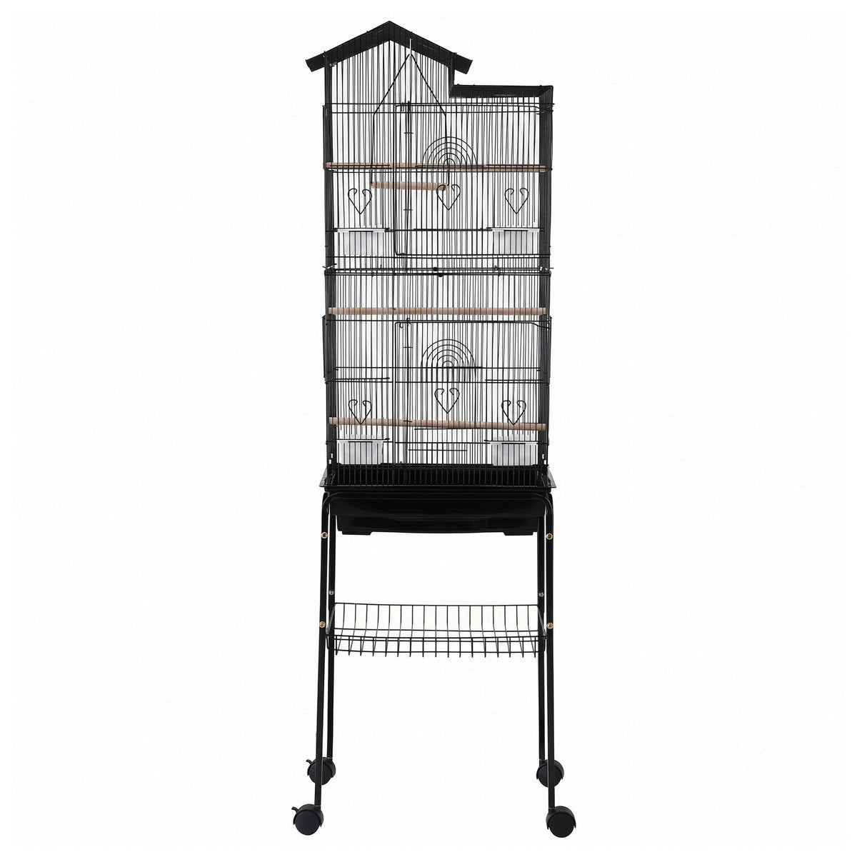 i.Pet 158cm Bird Cage with Stand & Wheels – Black
