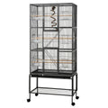 i.Pet 176cm 3-Tier Bird Cage with Stand & Wheels – Black