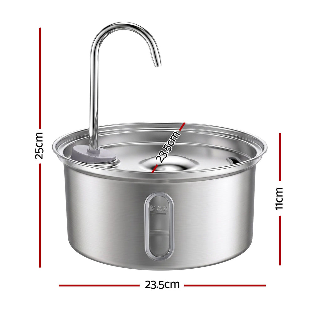 i.Pet 3.2L Stainless Steel Pet Water Fountain