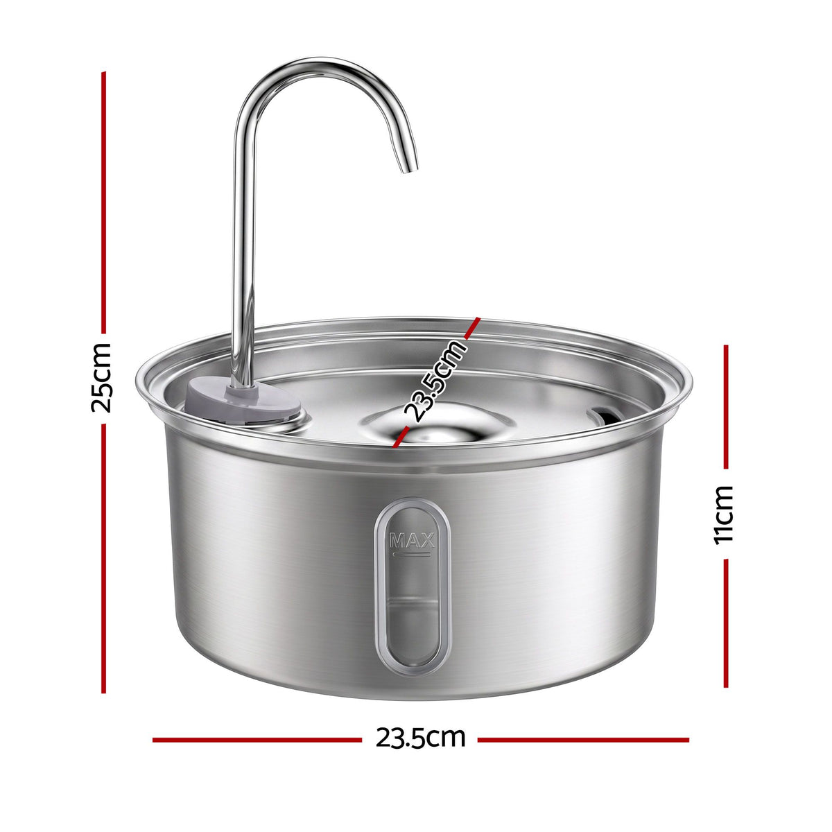 i.Pet 3.2L Stainless Steel Pet Water Fountain
