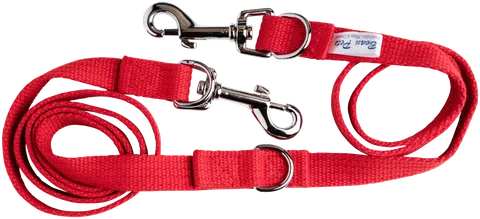 Beau Pets Adjustable Webbing Lead – Red – 25mm x 180cm