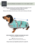 ZeeZ Waterproof Supreme Dachshund Dog Coat - Navy Stone/Red