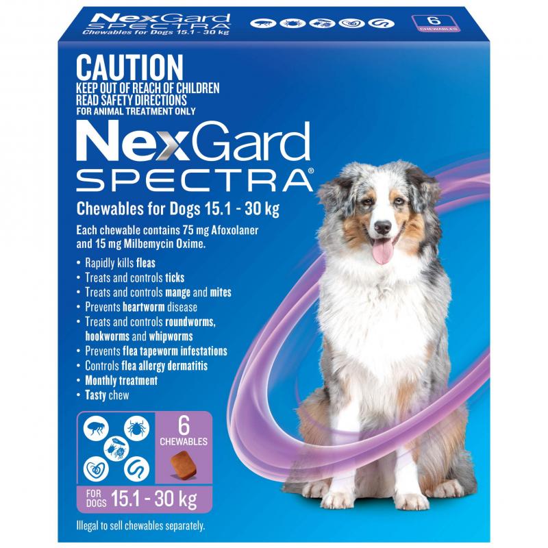 NexGard Spectra Chewables for Dogs – 6 Pack