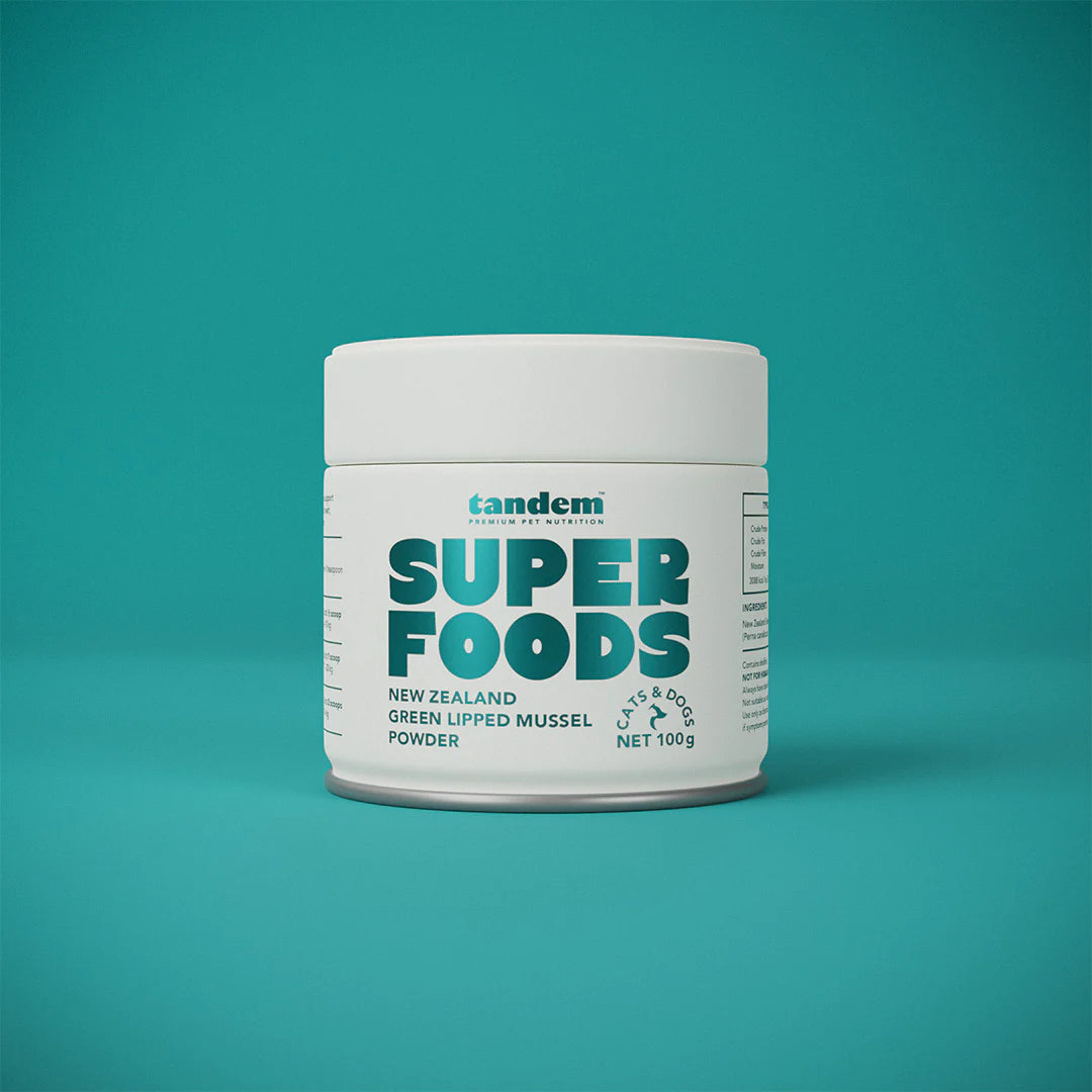 Tandem Super Foods New Zealand Green Lipped Mussel Powder for Cats & Dogs 100g