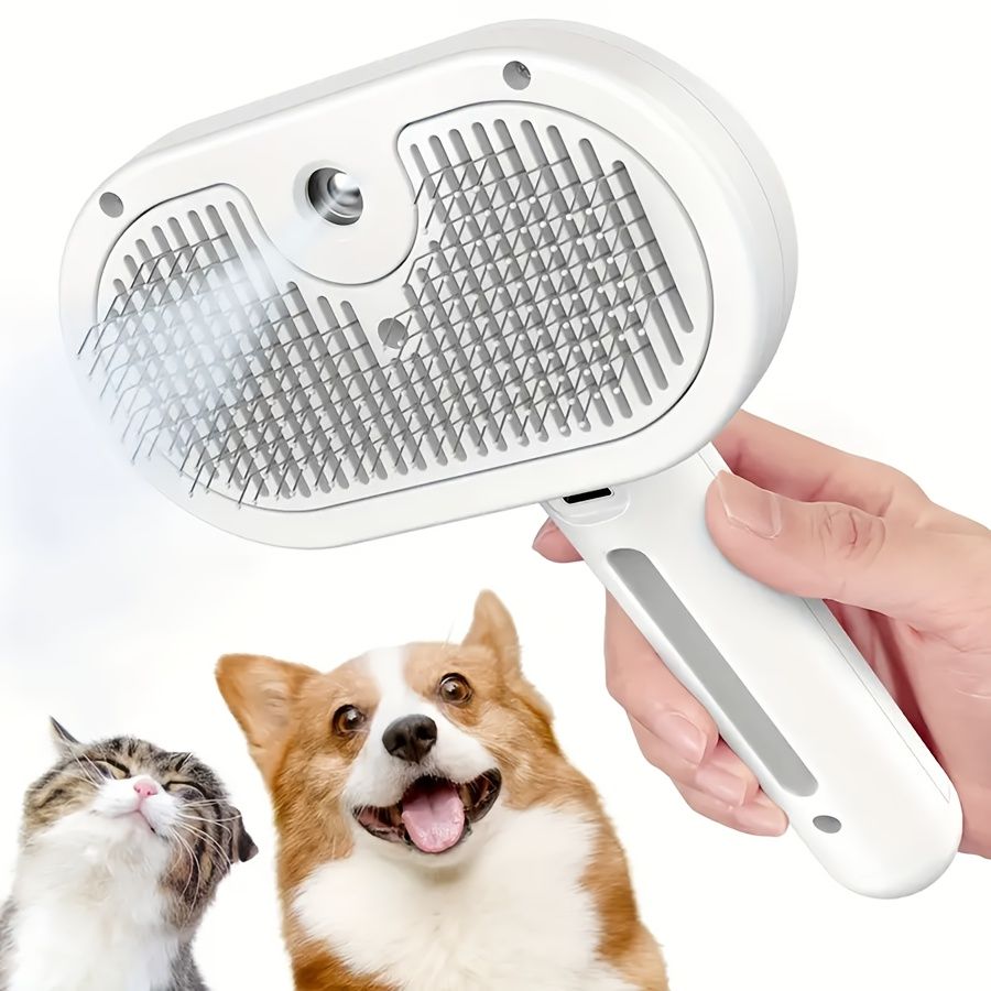 3-in-1 Steam Pet Grooming Brush