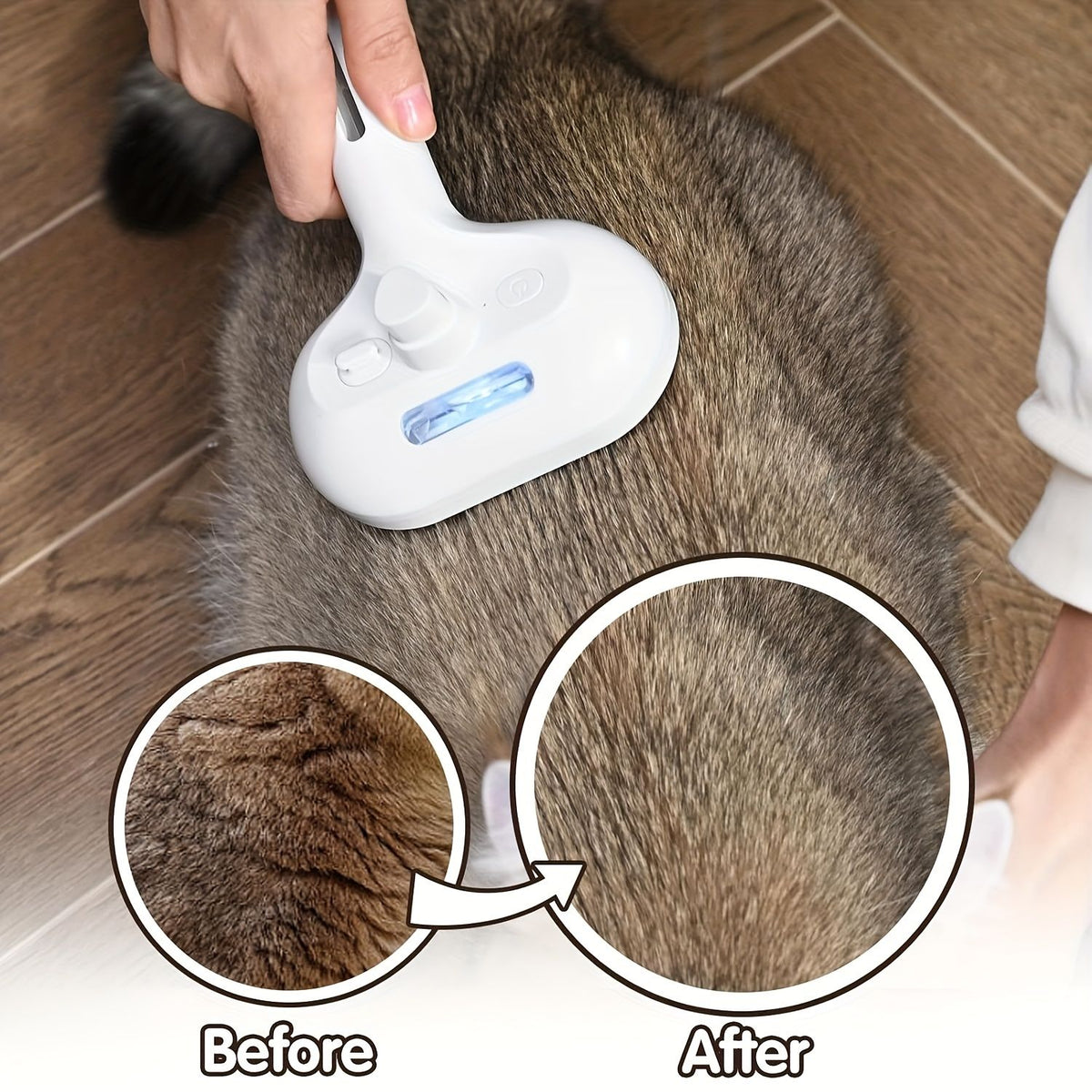 3-in-1 Steam Pet Grooming Brush