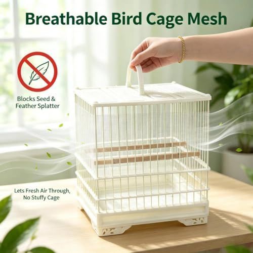 Bird Cage Seed Catcher Mesh Rolls 500cm × 7cm – 2 Pack