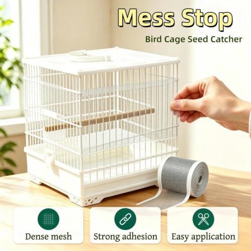 Bird Cage Seed Catcher Mesh Rolls 500cm × 12cm – 2 Pack
