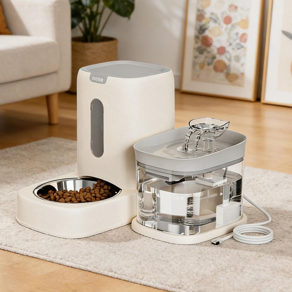 2-in-1 Automatic Cat Feeder and Water Dispenser