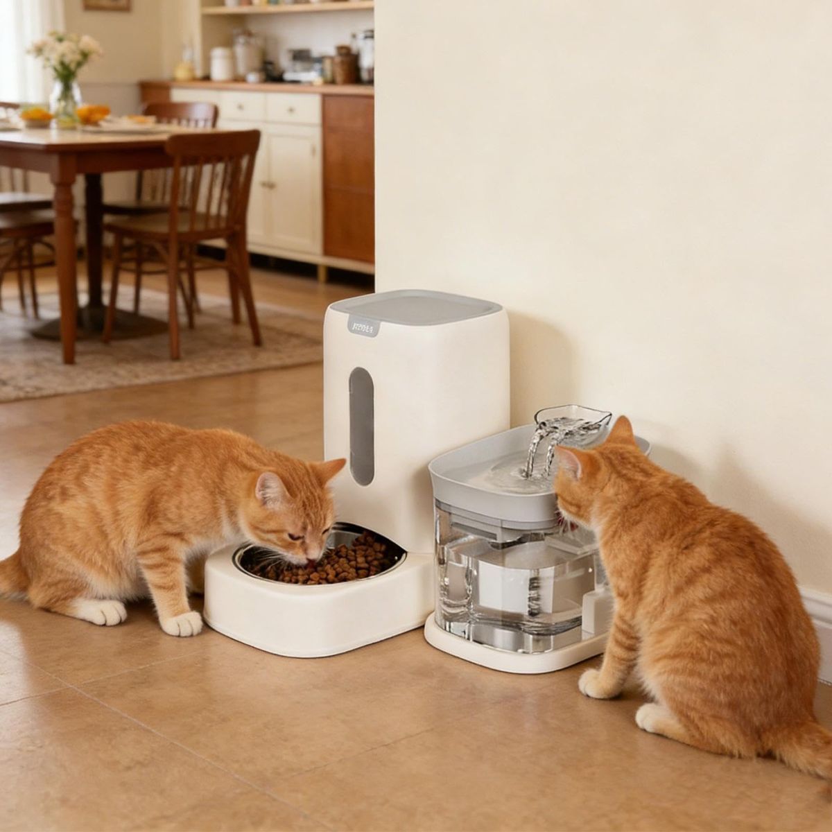 2-in-1 Automatic Cat Feeder and Water Dispenser