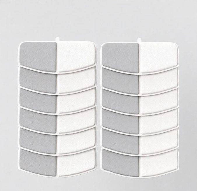 12 crescent-shaped filter cartridges, providing approximately one year's supply