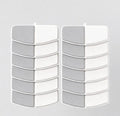 12 crescent-shaped filter cartridges, providing approximately one year's supply