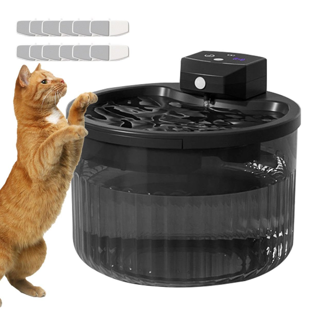 12 crescent-shaped filter cartridges, providing approximately one year's supply