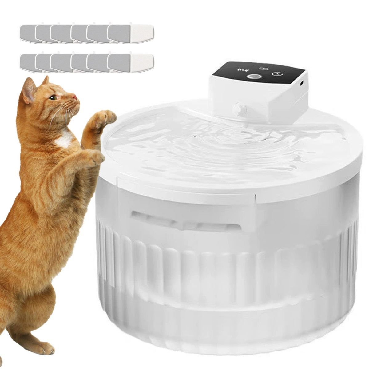 12 crescent-shaped filter cartridges, providing approximately one year's supply