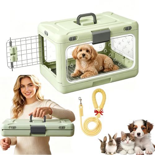 Foldable Hard-Shell Cat Carrier – Green