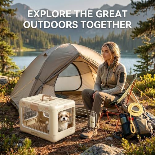 Foldable Hard-Shell Cat Carrier – Green