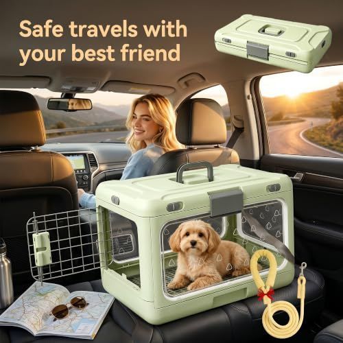 Foldable Hard-Shell Cat Carrier – White