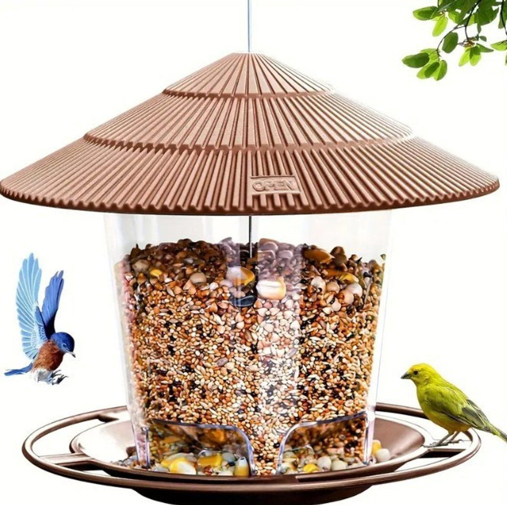 Hanging Wooden Wild Bird Feeder House