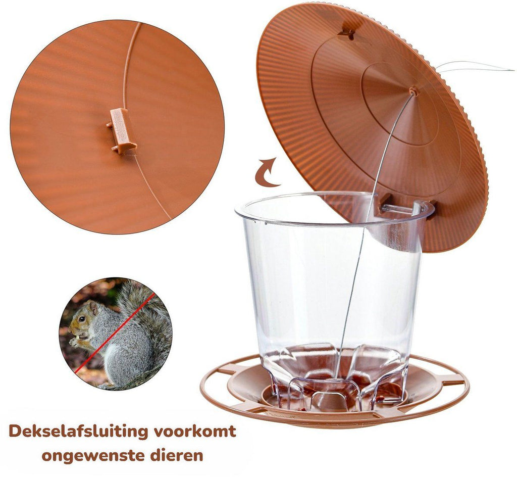 Hanging Wooden Wild Bird Feeder House