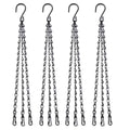 16-Inch Black Hanging Chains with Hooks – 4 Pack