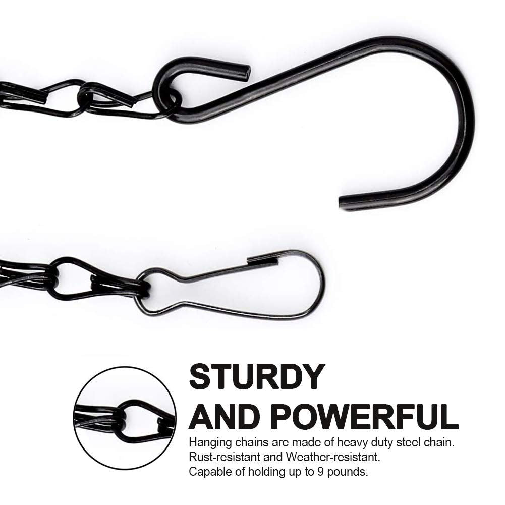 17.7-Inch Hanging Chains with Hooks – 4 Pack