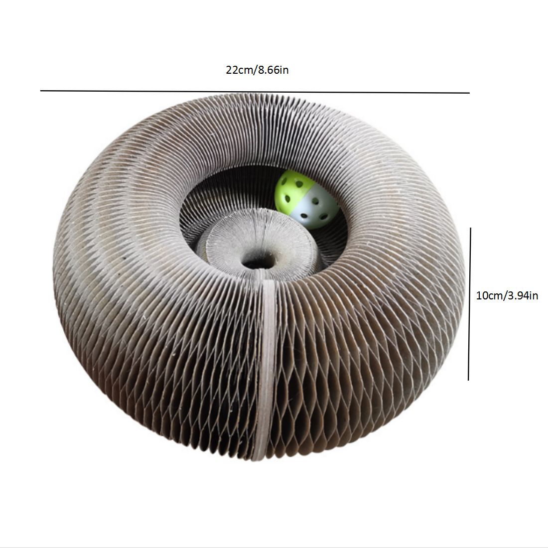 Interactive Cat Scratching Board with Bell Ball