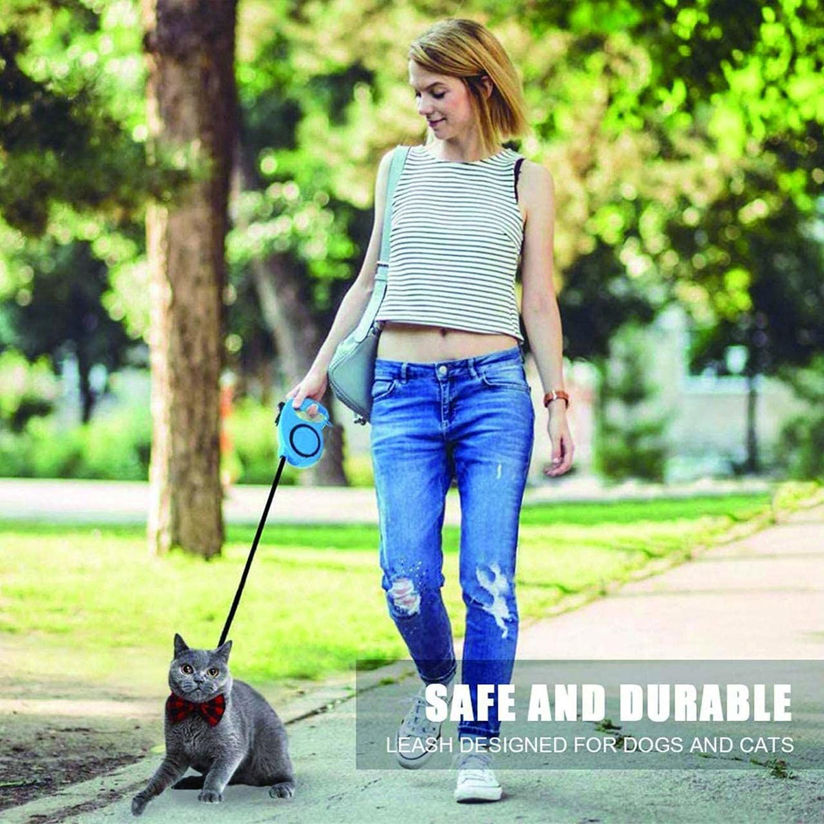 12ft Retractable Dog Leash with Anti-Slip Handle