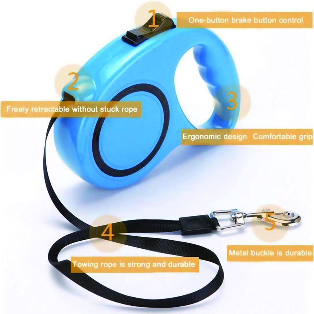 12ft Retractable Dog Leash with Anti-Slip Handle