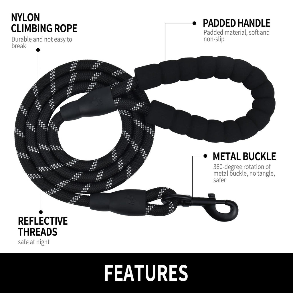Sturdy dog skin super heavy climbing rope, comfortable padded handle, high reflective thread dog chain