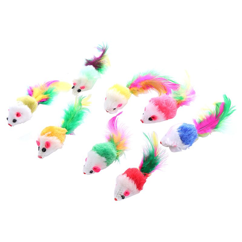 Cat Mice Toys for Indoor Cats 10PCS Color random, Variety Mouse Cat Toy Mice Cat Toy Mouse for Cats, Fur Mice Cat Toys