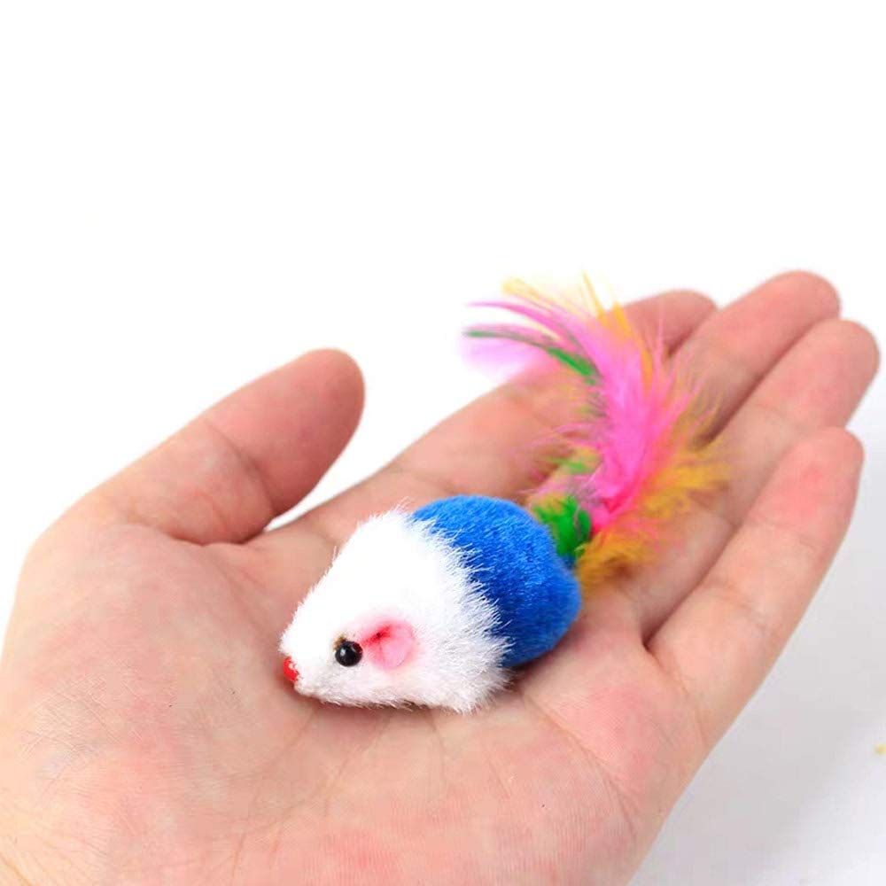 Cat Mice Toys for Indoor Cats 10PCS Color random, Variety Mouse Cat Toy Mice Cat Toy Mouse for Cats, Fur Mice Cat Toys