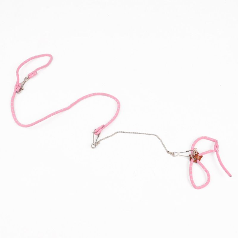 2 pcs Hamster Harness,Adjustable Harness Vest Leash Hamster Chest Straps with a Small Bell Rat Mouse Squirrel Small Animal