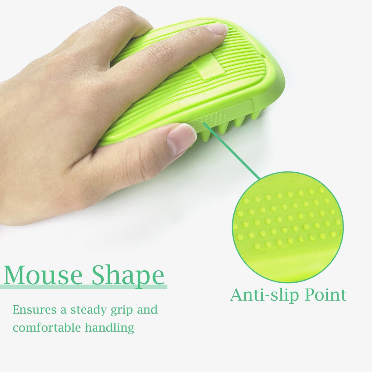 Rubber Pet Bath and Grooming Brush
