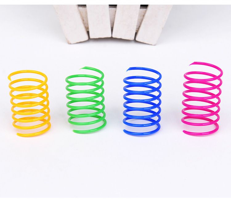 Colourful Cat Spring Toys – 4 Pack